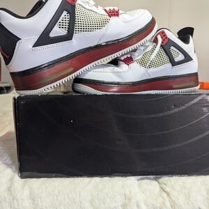 Men's White and Red Athletic Shoes